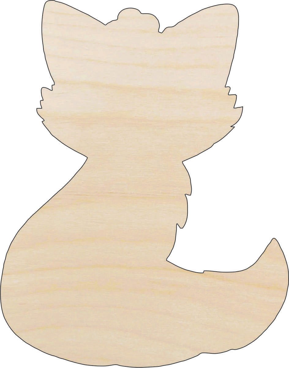 Fox Wood Craft Shape - Laser Cut Baltic Birch Unfinished DIY Wood Art Supplies FOX23 - The Wood Shape Store