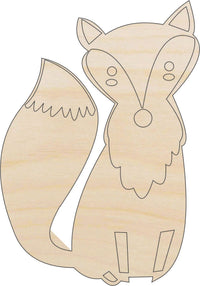Fox Wood Craft Shape - Laser Cut Baltic Birch Unfinished DIY Wood Art Supplies FOX25 - The Wood Shape Store