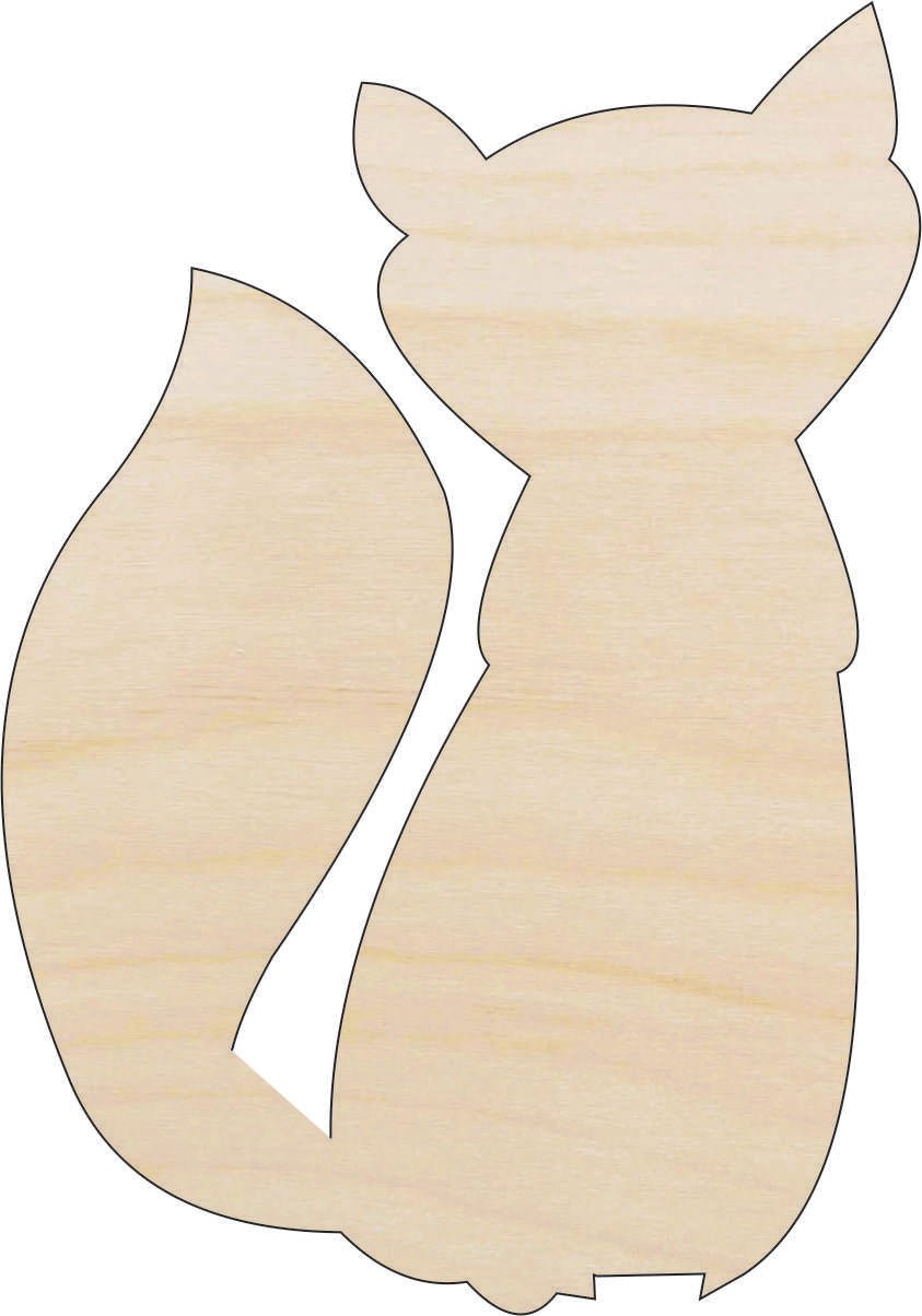 Fox Wood Craft Shape - Laser Cut Baltic Birch Unfinished DIY Wood Art Supplies FOX26 - The Wood Shape Store