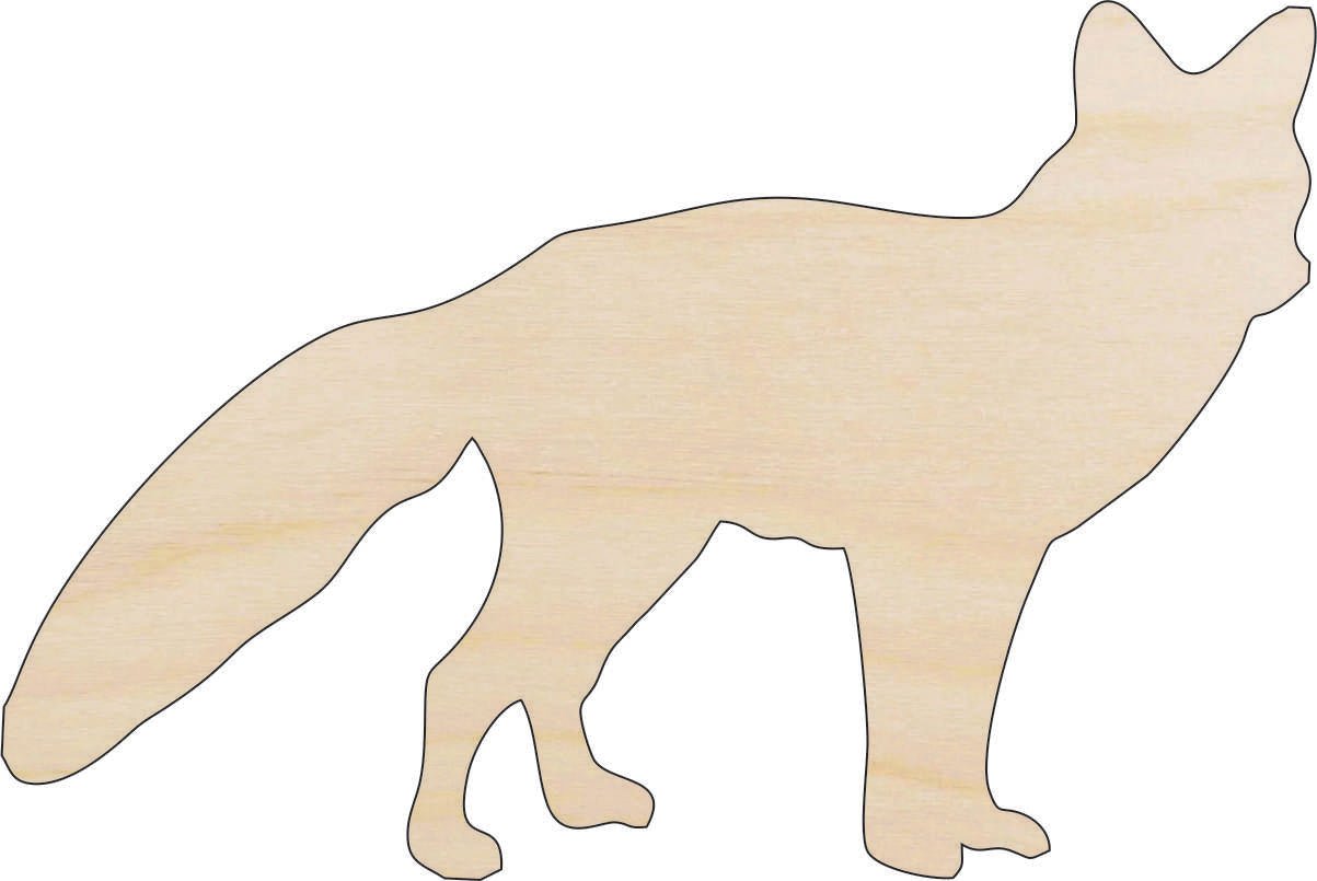 Fox Wood Craft Shape - Laser Cut Baltic Birch Unfinished DIY Wood Art Supplies FOX8 - The Wood Shape Store