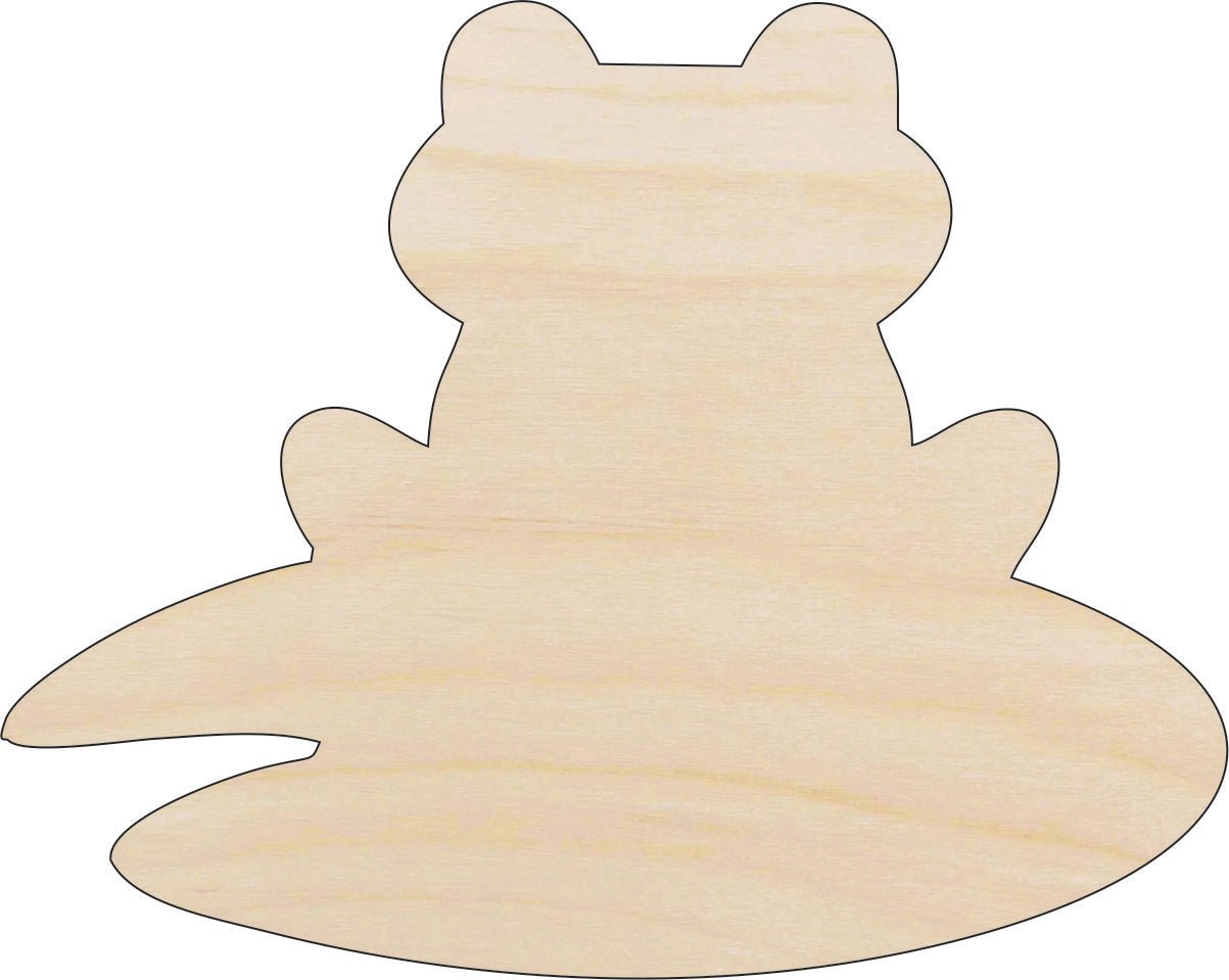 Frog Wood Craft Shape - Laser Cut Baltic Birch Unfinished DIY Wood Art Supplies FRG14 - The Wood Shape Store