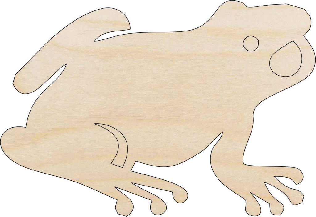 Frog - Laser Cut Out Unfinished Wood Craft Shape FRG16