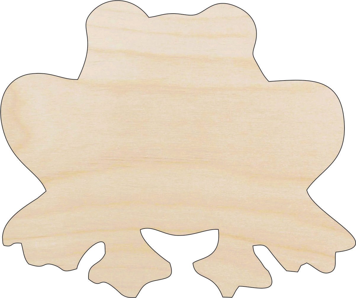 Frog Wood Craft Shape - Laser Cut Baltic Birch Unfinished DIY Wood Art Supplies FRG17 - The Wood Shape Store