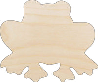 Frog Wood Craft Shape - Laser Cut Baltic Birch Unfinished DIY Wood Art Supplies FRG17 - The Wood Shape Store
