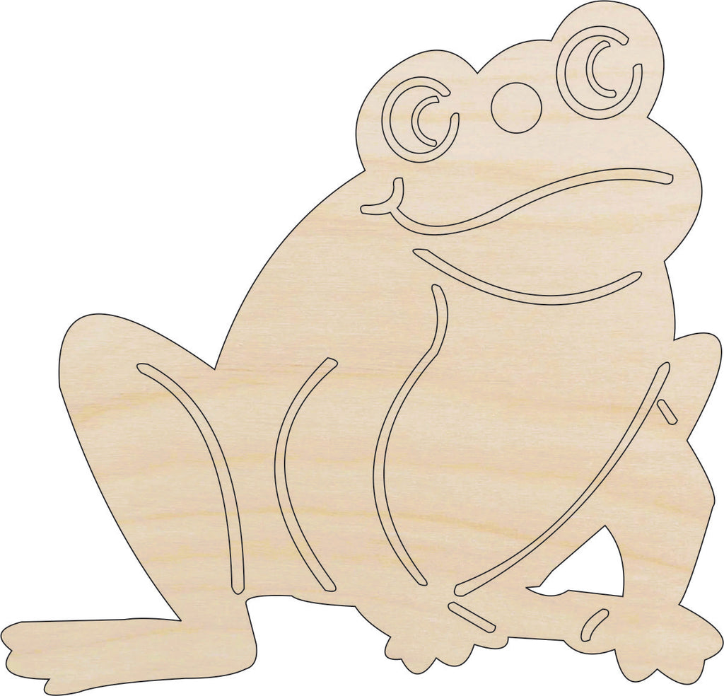 Frog - Laser Cut Out Unfinished Wood Craft Shape FRG19