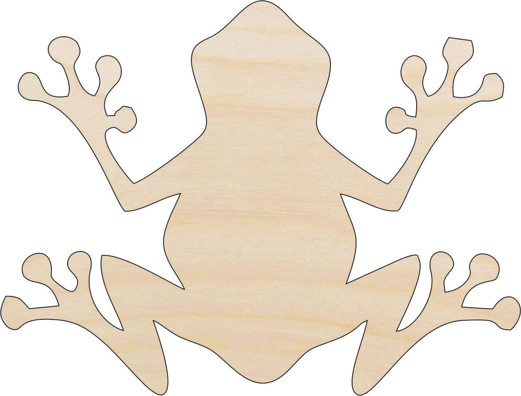Frog - Laser Cut Out Unfinished Wood Craft Shape FRG1