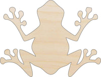 Frog Wood Craft Shape - Laser Cut Baltic Birch Unfinished DIY Wood Art Supplies FRG1 - The Wood Shape Store