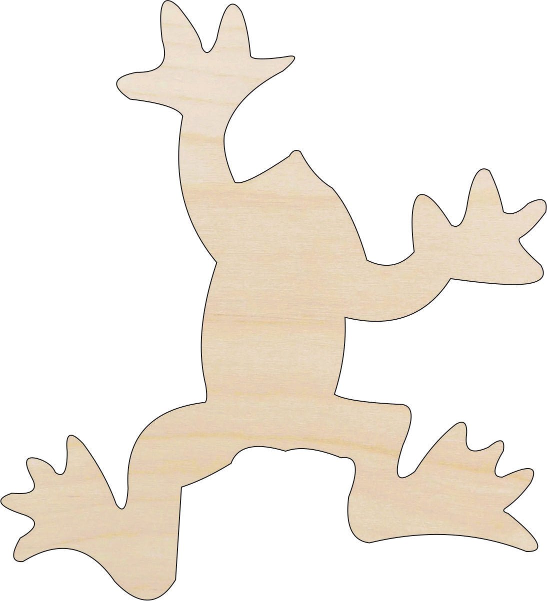 Frog Wood Craft Shape - Laser Cut Baltic Birch Unfinished DIY Wood Art Supplies FRG22 - The Wood Shape Store