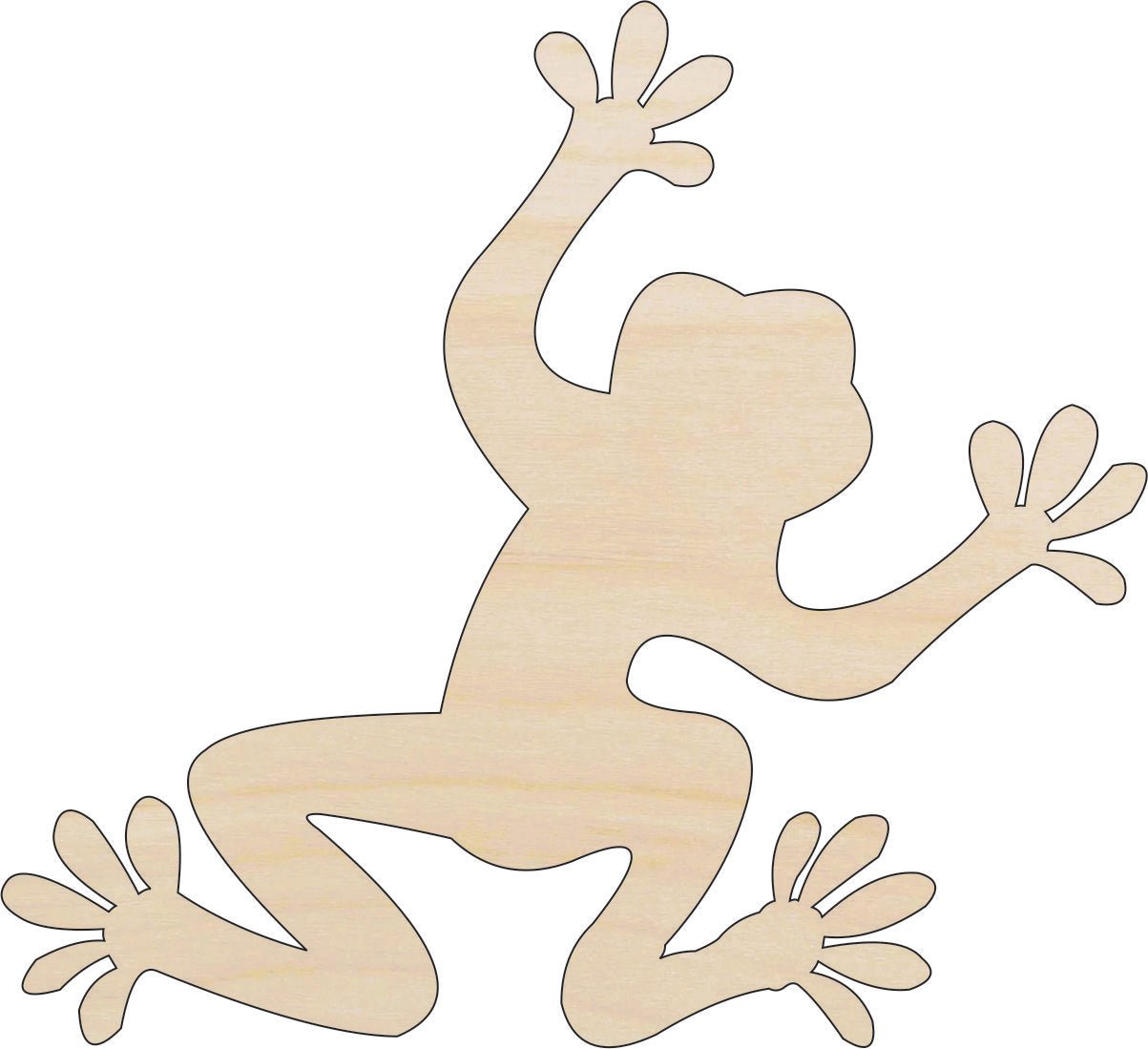 Frog Wood Craft Shape - Laser Cut Baltic Birch Unfinished DIY Wood Art Supplies FRG23 - The Wood Shape Store