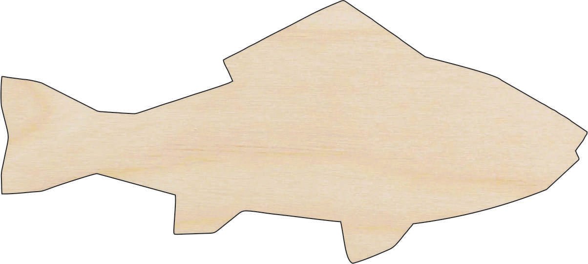 Fish Wood Craft Shape - Laser Cut Baltic Birch Unfinished DIY Wood Art Supplies FSH18 - The Wood Shape Store