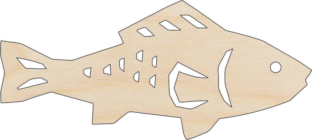 Fish - Laser Cut Out Unfinished Wood Craft Shape FSH1