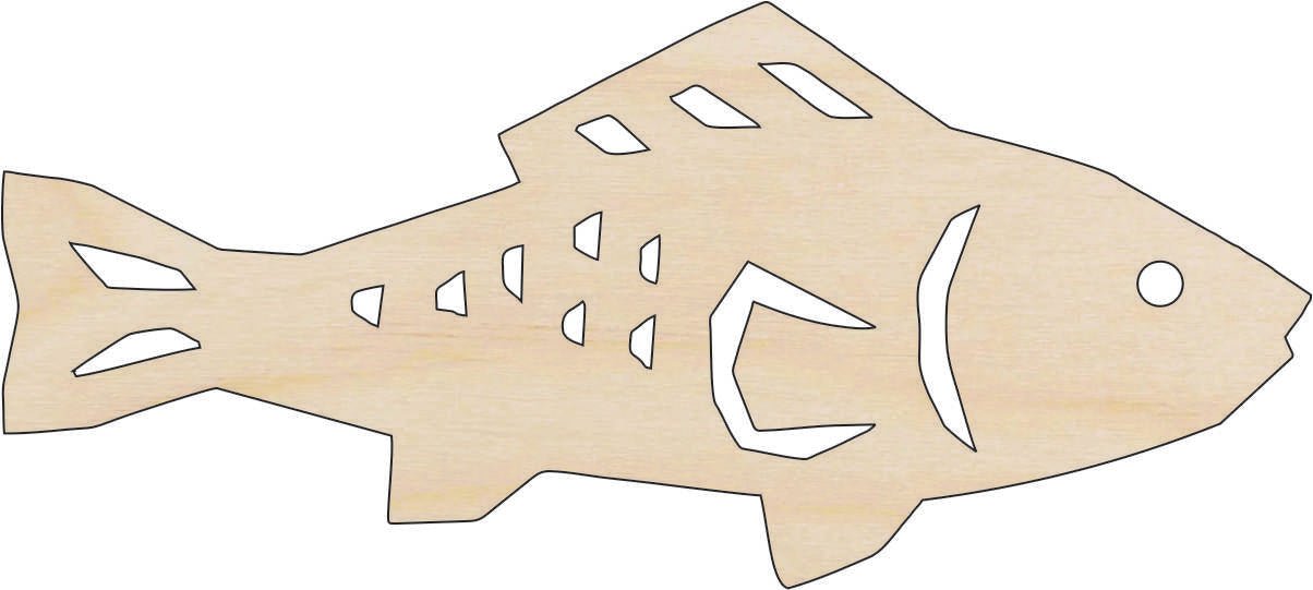Fish Wood Craft Shape - Laser Cut Baltic Birch Unfinished DIY Wood Art Supplies FSH1 - The Wood Shape Store