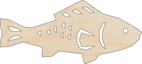 Fish Wood Craft Shape - Laser Cut Baltic Birch Unfinished DIY Wood Art Supplies FSH1 - The Wood Shape Store