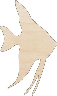 Angelfish Wood Craft Shape - Laser Cut Baltic Birch Unfinished DIY Wood Art Supplies FSH27 - The Wood Shape Store