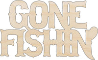 Fishing Phrase Wood Craft Shape - Laser Cut Baltic Birch Unfinished DIY Wood Art Supplies FSH2 - The Wood Shape Store