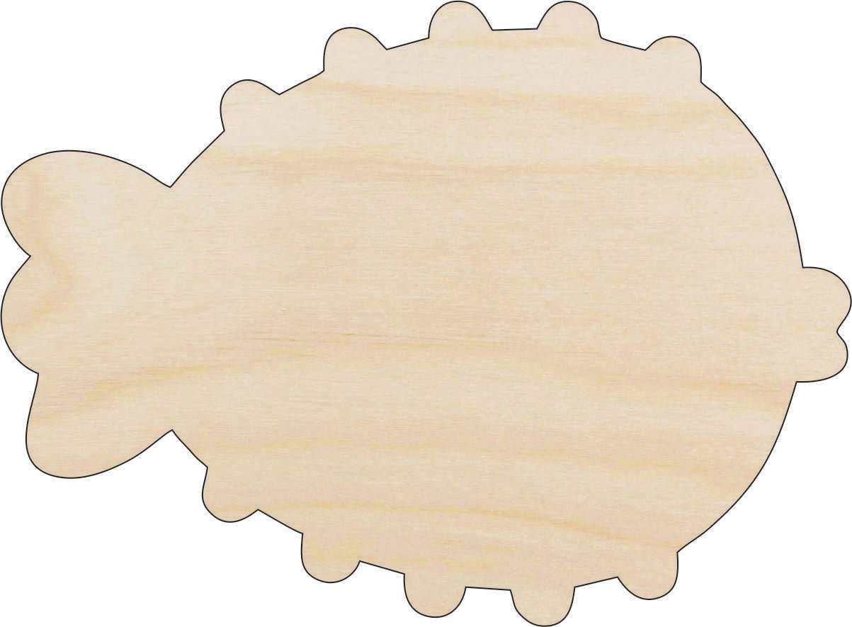 Puffer Fish Wood Craft Shape - Laser Cut Baltic Birch Unfinished DIY Wood Art Supplies FSH36 - The Wood Shape Store