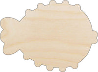 Puffer Fish Wood Craft Shape - Laser Cut Baltic Birch Unfinished DIY Wood Art Supplies FSH36 - The Wood Shape Store