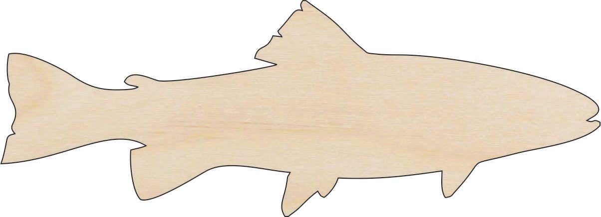 Fish Wood Craft Shape - Laser Cut Baltic Birch Unfinished DIY Wood Art Supplies FSH37 - The Wood Shape Store