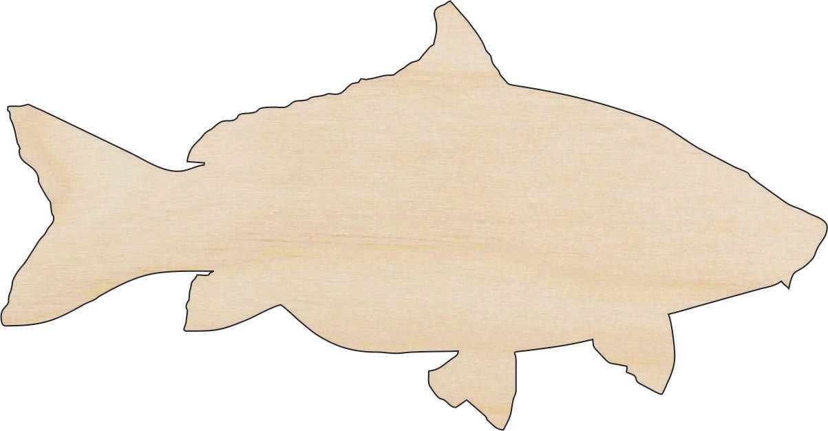 Fish Wood Craft Shape - Laser Cut Baltic Birch Unfinished DIY Wood Art Supplies FSH38 - The Wood Shape Store