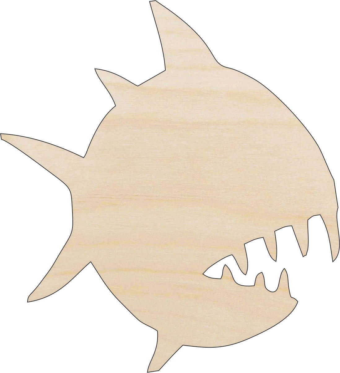 Fish Wood Craft Shape - Laser Cut Baltic Birch Unfinished DIY Wood Art Supplies FSH43 - The Wood Shape Store