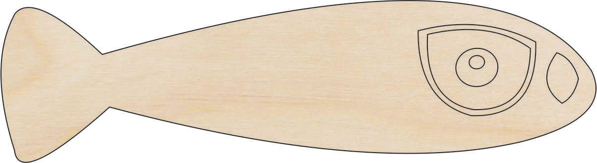 Fish Wood Craft Shape - Laser Cut Baltic Birch Unfinished DIY Wood Art Supplies FSH51 - The Wood Shape Store