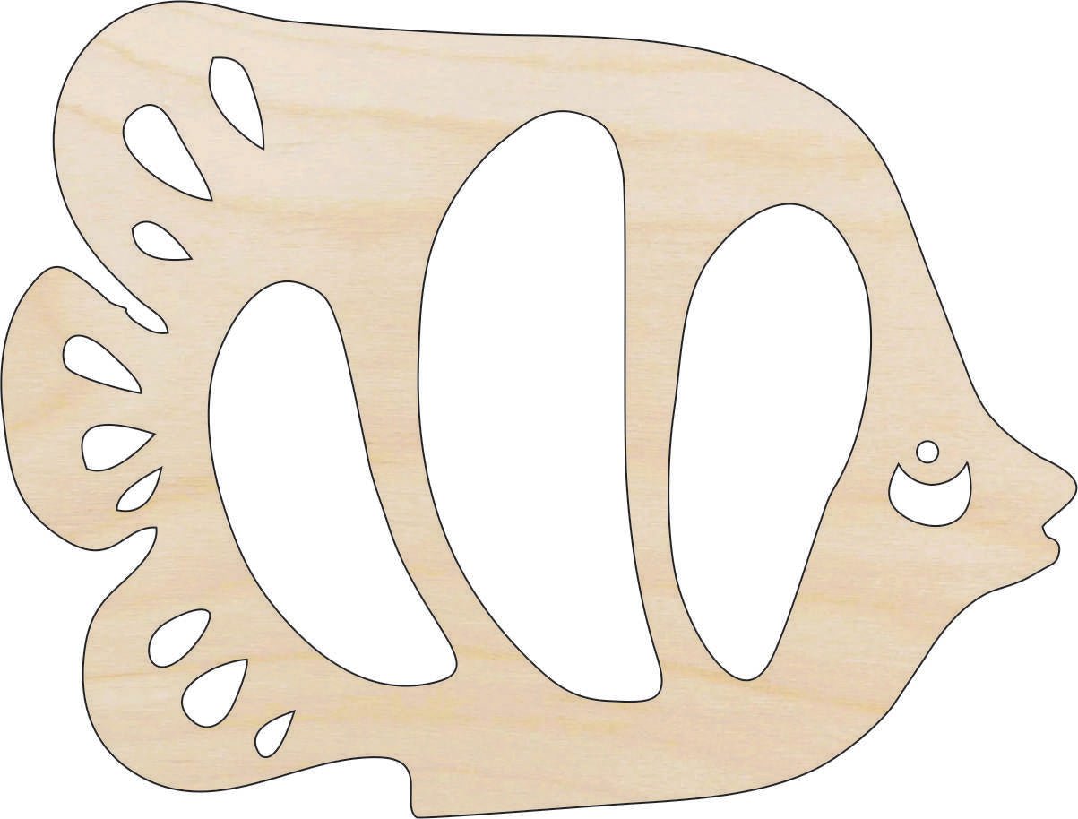 Fish Wood Craft Shape - Laser Cut Baltic Birch Unfinished DIY Wood Art Supplies FSH52 - The Wood Shape Store