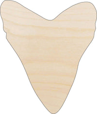 Shark Tooth Wood Craft Shape - Laser Cut Baltic Birch Unfinished DIY Wood Art Supplies FSH53 - The Wood Shape Store