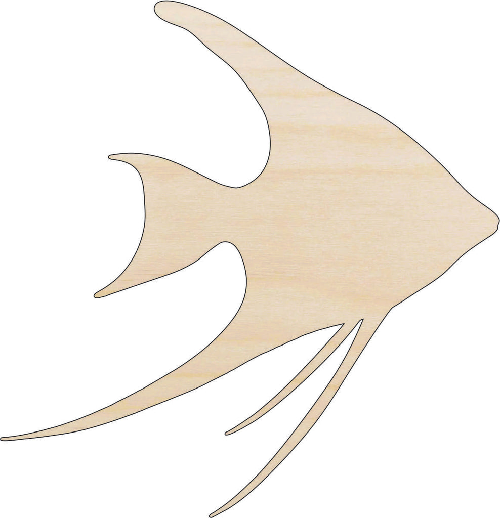 Fish Angelfish - Laser Cut Out Unfinished Wood Craft Shape FSH58