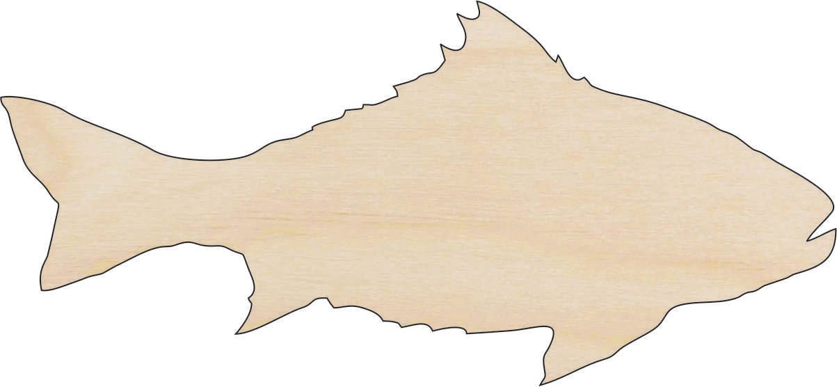 Fish Wood Craft Shape - Laser Cut Baltic Birch Unfinished DIY Wood Art Supplies FSH62 - The Wood Shape Store
