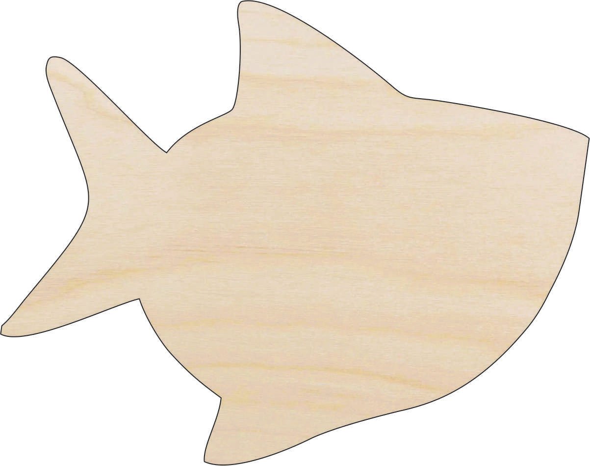 Fish Wood Craft Shape - Laser Cut Baltic Birch Unfinished DIY Wood Art Supplies FSH64 - The Wood Shape Store