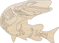 Fish Wood Craft Shape - Laser Cut Baltic Birch Unfinished DIY Wood Art Supplies FSH65 - The Wood Shape Store