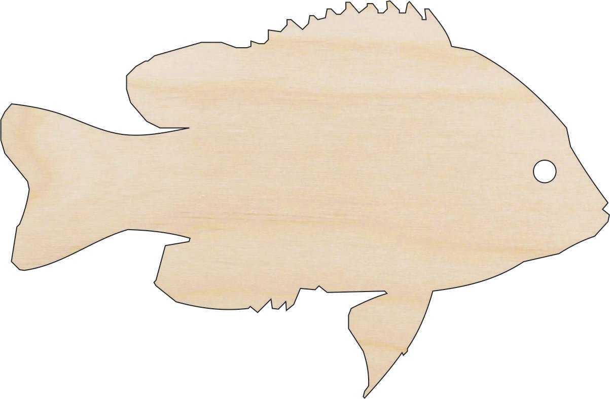Fish Wood Craft Shape - Laser Cut Baltic Birch Unfinished DIY Wood Art Supplies FSH66 - The Wood Shape Store