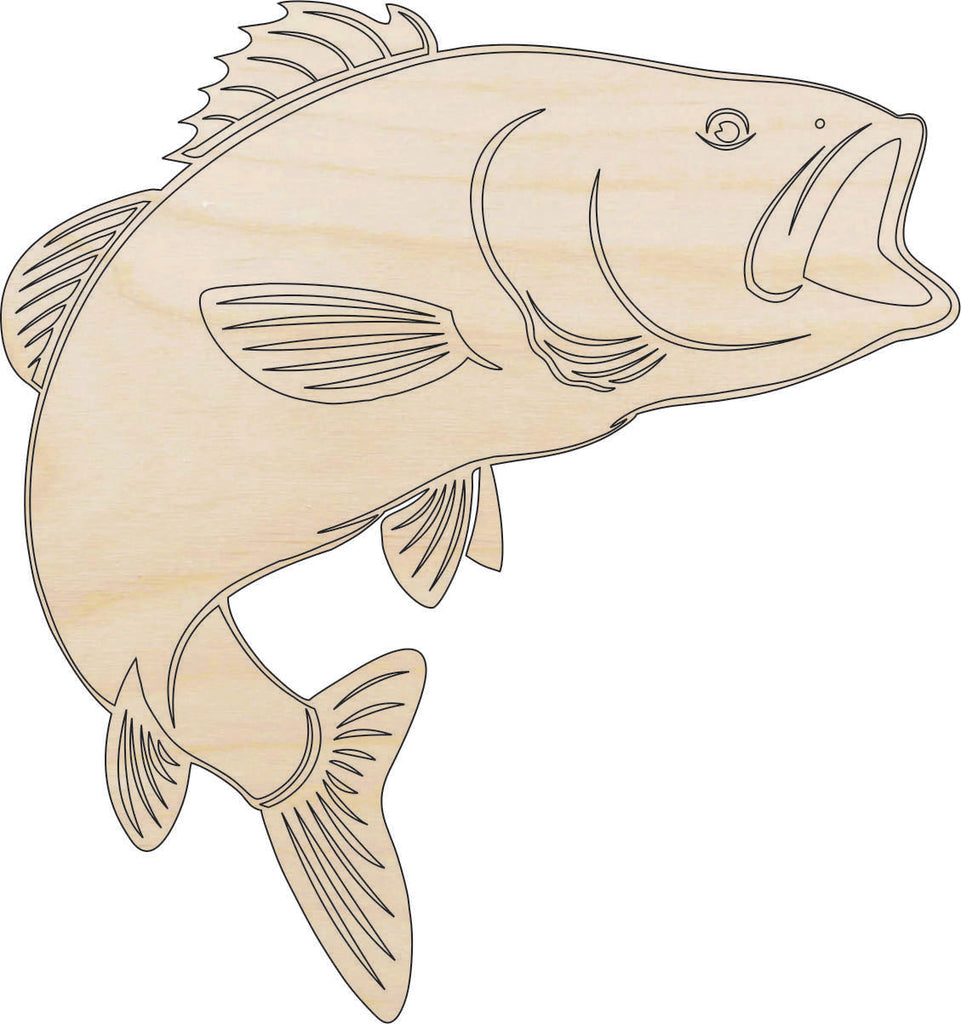 Fish - Laser Cut Out Unfinished Wood Craft Shape FSH67