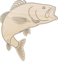 Fish Wood Craft Shape - Laser Cut Baltic Birch Unfinished DIY Wood Art Supplies FSH67 - The Wood Shape Store
