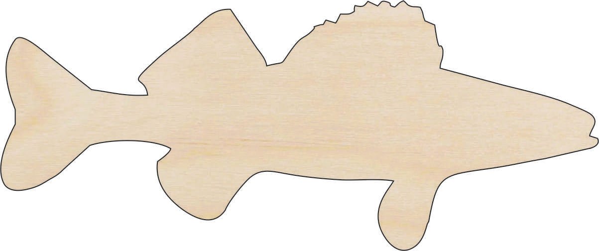 Fish Wood Craft Shape - Laser Cut Baltic Birch Unfinished DIY Wood Art Supplies FSH69 - The Wood Shape Store