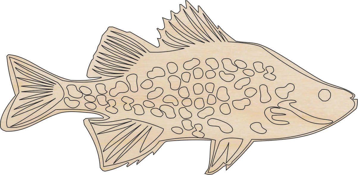 Fish Wood Craft Shape - Laser Cut Baltic Birch Unfinished DIY Wood Art Supplies FSH76 - The Wood Shape Store