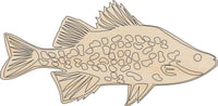 Fish Wood Craft Shape - Laser Cut Baltic Birch Unfinished DIY Wood Art Supplies FSH76 - The Wood Shape Store