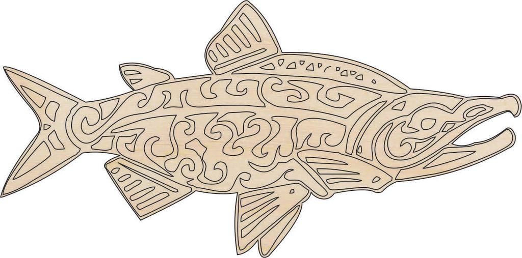 Fish - Laser Cut Out Unfinished Wood Craft Shape FSH77