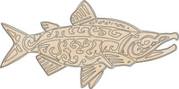Fish Wood Craft Shape - Laser Cut Baltic Birch Unfinished DIY Wood Art Supplies FSH77 - The Wood Shape Store