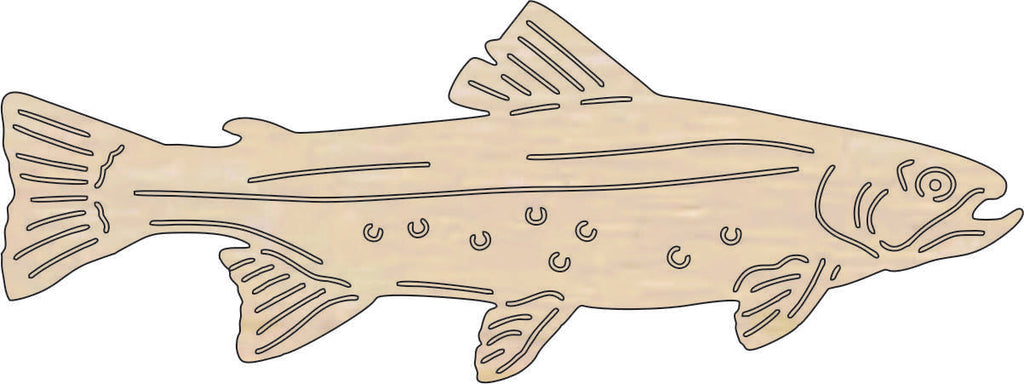 Fish - Laser Cut Out Unfinished Wood Craft Shape FSH78