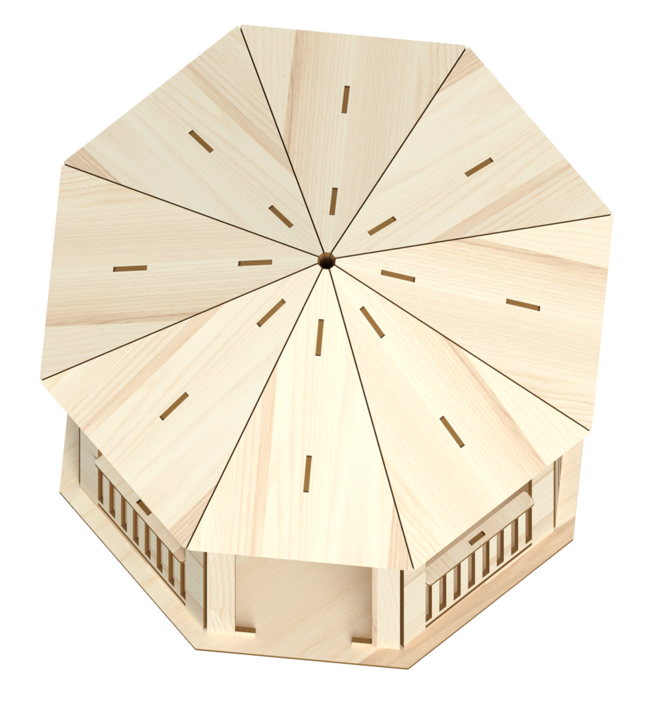 3D Gazebo Large 26 Pieces Laser Cut Out Unfinished Wood 3D Gazebo Large 26 Pieces Laser Cut Out Unfinished Wood