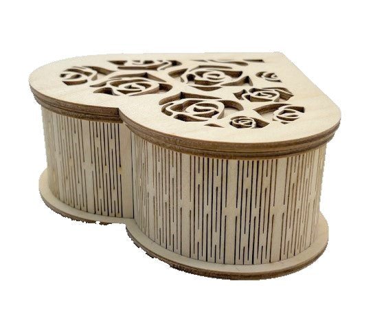 Heart 3D Laser Cut – Baltic Birch Wood Craft Supplies | DIY Wood Kit BOX3 - The Wood Shape Store