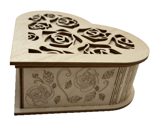 Heart 3D Laser Cut – Baltic Birch Wood Craft Supplies | DIY Wood Kit BOX3 - The Wood Shape Store