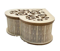Heart 3D Laser Cut – Baltic Birch Wood Craft Supplies | DIY Wood Kit BOX3 - The Wood Shape Store
