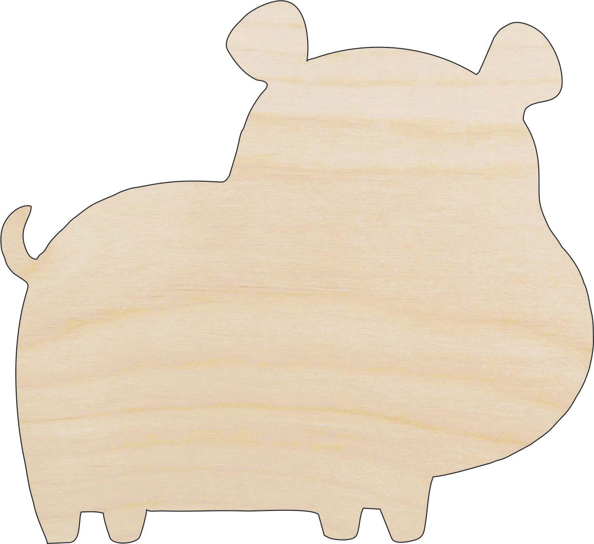 Hippo - Laser Cut Out Unfinished Wood Craft Shape HIP1 Hippo - Laser Cut Out Unfinished Wood Craft Shape HIP1