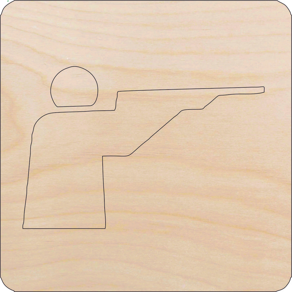 Sport Hunting - Laser Cut Out Unfinished Wood Craft Shape HNT11