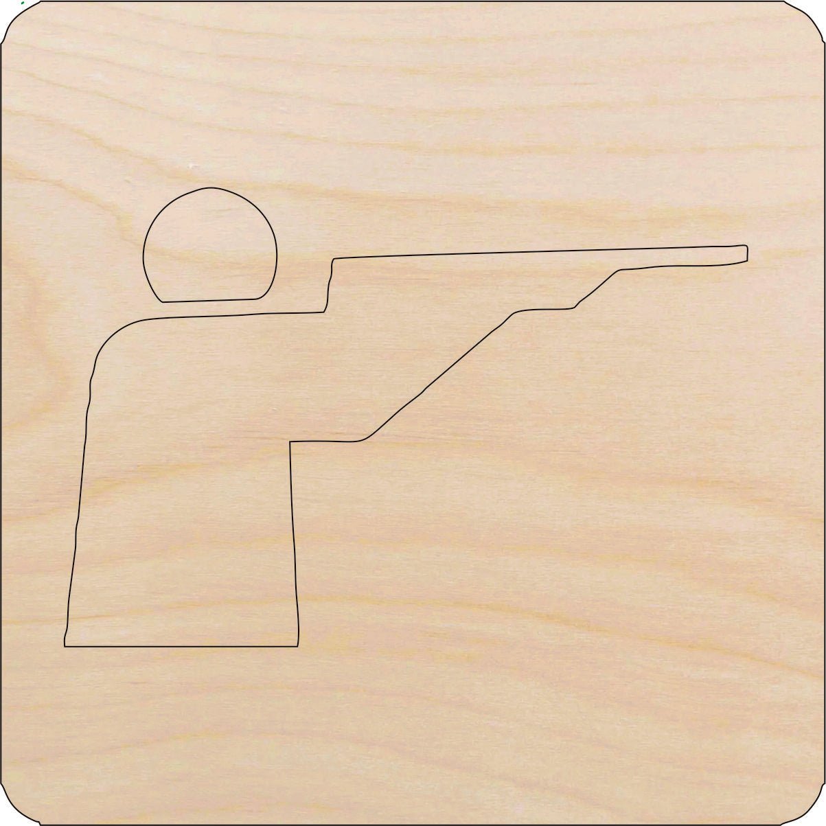 Hunting Wood Craft Shape - Laser Cut Baltic Birch Unfinished DIY Wood Art Supplies HNT11 - The Wood Shape Store