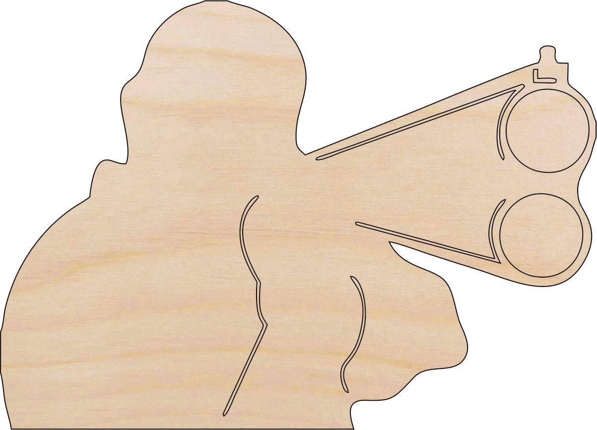Man Hunting Wood Craft Shape - Laser Cut Baltic Birch Unfinished DIY Wood Art Supplies HNT16 - The Wood Shape Store