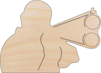 Man Hunting Wood Craft Shape - Laser Cut Baltic Birch Unfinished DIY Wood Art Supplies HNT16 - The Wood Shape Store