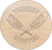 Turkey Hunt Wood Craft Shape - Laser Cut Baltic Birch Unfinished DIY Wood Art Supplies HNT18 - The Wood Shape Store
